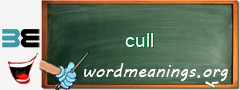 WordMeaning blackboard for cull